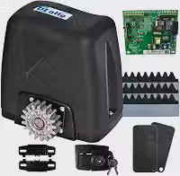 Motor Para Portão Dz Atto 350kg 1/5 de HP Deslizante Rossi 3 Metros e Meio de Cremalheira (220)