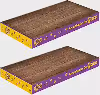 Kit 2 Arranhador de Papelão para Gatos EF Pet Anti Estresse Afiador Unhas
