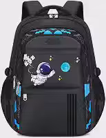 Mochila Escolar Infantil Astronauta Grande 36L Resistente à Água Espaçosa