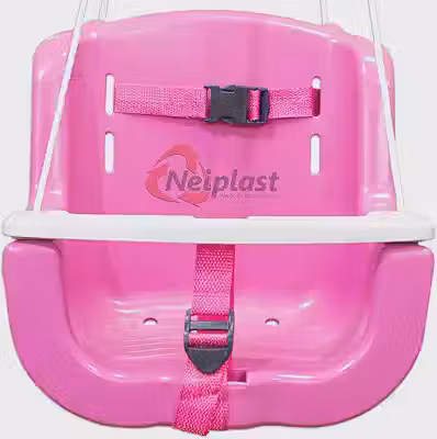 Balanço Plástico Infantil (C/Cinto e Trava de segurança) (ROSA)