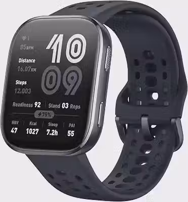 Amazfit Bip 6 smartwatch 46 mm, bateria de 14 dias, tela AMOLED de 1,97 polegadas, GPS e mapas gratuitos, mais de 140 modos de exercício, 5 ATM resistente à água (Bip 6 Black)