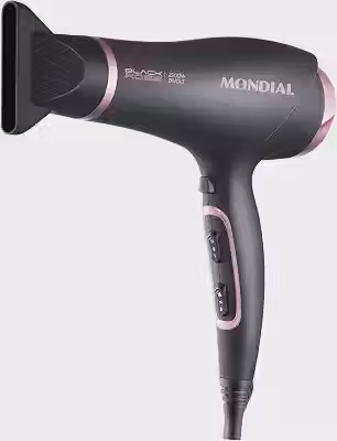 MONDIAL Secador de Cabelos, Preto/Golden Rose, 2200W, Bivolt - SC-37-BI