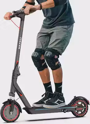 Patinete Elétrico Adulto/Scooter Elétrica - 37 km|550W, Bateria Alta Capacidade, Suspensão Dianteira e Luzes Laterais Integradas