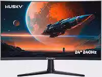 Monitor Gamer Curvo Husky Boreal 24', Fhd, 240hz, 1ms, Adaptive Sync, Va, Displayport e Hdmi, Hdr - Hmg00524pt
