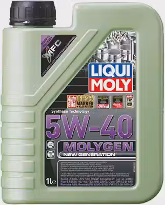Liqui Moly - Molygen New Generation 5W-40 Óleo de Motor Sintético com Proteção Molecular Fluorescente - Longa Vida
