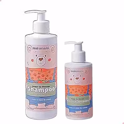Kit Infantil Pomar de Pêssego Shampoo 400ml + Condicionador 200ml Natunani