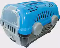 Furacão Pet Luxo Caixa de Transporte, Azul/Cinza, 2