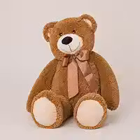 Urso de Pelúcia Teddy Bear Grande Macio 70cm Presente Namorada Crianças Decoração Quarto Aniversario Chá Revelação, Mel
