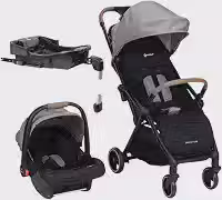 Travel System Safety 1st Spark Plus Trio com Isofix, 0 a 22 kg, Grey Frost