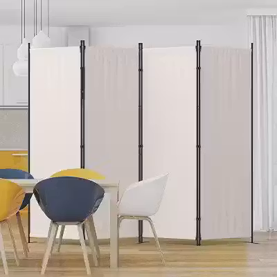 Biombo 4 Folhas 172 × 216 cm, Divisória de Ambiente de Sala, Biombo Divisor de Ambiente em Tecido, Divisor de Ambiente Dupla Função como Cabine de Troca, para Estúdios, Restaurantes e Residências