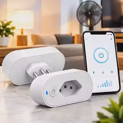 Tomada Inteligente Wi-Fi Bivolt 16A Smart Plug – Monitor de Consumo, Controle pelo Celular e Automação com Alexa, Google Home, Tuya e Smart Life