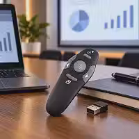 Caneta Apresentador Multimídia Sem Fio com Laser – Controle Passador de Slides para PowerPoint | Ideal para Aulas, Palestras, Congressos e Reuniões | Premium
