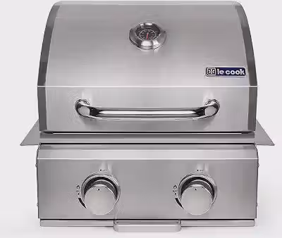 Le Cook Churrasqueira Inox Gás 2 Queimadores Embutir Sobrepor alta performace