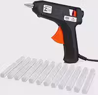 Pistola Cola Quente 60w Bivolt Bico Fino Com 10 Bastões de Cola 7mm