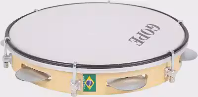 PANDEIRO INICIANTE 10'' 6 AFIN 10(5) PRAT GALV. ENVERN. PELE NYLON (631PE)