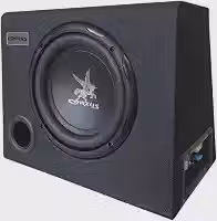 Caixa Subgrave Automotiva Amplificada Corzus CXS200 8' Universal, MDF, Compacta, Ideal para Pick Ups, Subwoofer 8 polegadas, 200 Watts RMS