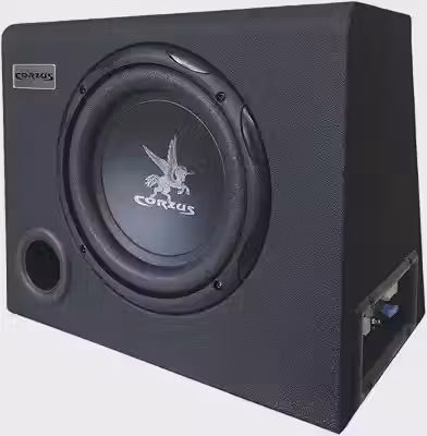 Caixa Subgrave Automotiva Amplificada Corzus CXS200 8' Universal, MDF, Compacta, Ideal para Pick Ups, Subwoofer 8 polegadas, 200 Watts RMS