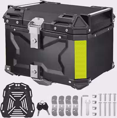 Baú para Moto 45L Super Adventure, Modelo Universal de Alto Volume, Bauleto Impermeável 45 Litros