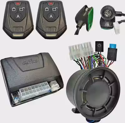 Kit Completo Alarme Automotivo de Segurança AntiRoubo 2 Controles Bloqueio de Motor Palio Todos Modelos Fiorino Idea Strada Uno Mobi Argo Siena