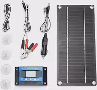 Kit de Painel Solar 600W 12V, 600 Watts Monocristalino Painel Solar, Controlador de Carregador Solars 100A para RV, Campistas e Outras Aplicações Grade Off -grid