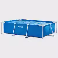 Intex, Piscina galvanizada retangular de armação metálica, 2.282 litros