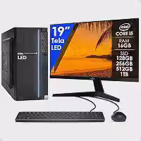 Computador Completo Intel Core i5 16GB SSD 512GB Monitor 19' 4 Núcleos Super Turbo Pc Hdmi Teclado e Mouse Strong Tech