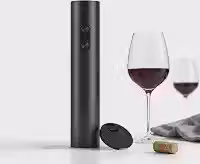 Abridor de Vinho Elétrico a Pilha Saca-Rolhas Profissional, Preto