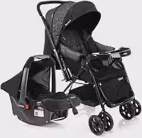 Cosco Kids, Travel System Reverse, Preto Rajado