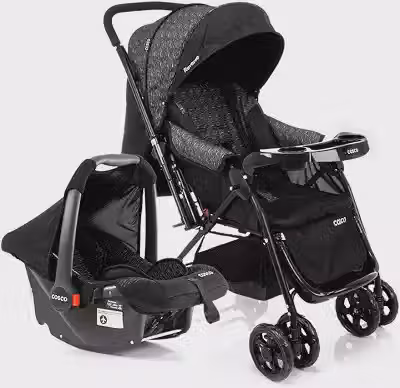 Cosco Kids, Travel System Reverse, Preto Rajado