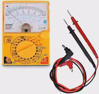 Multímetro Analógico Profissional BOM-6001 com Bip, Ponteiras, Medição de Tensão CC/CA até 1000V, Corrente 250mA, Resistência 10MΩ, Teste de Diodo, hFE, CAT II – Portátil e Preciso