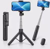 Tripé para Celular 3 em 1 com Bastão de Selfie Controle Bluetooth Rotação 360° Altura Ajustável Suporte Portátil para Smartphone Fotos Vídeos Lives Viagens, Gravações e Conteúdo Digital Premium