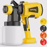 Pistola de Pintura Elétrica Pulverizadora 450w Profissional SparkBr 1000ml Pintura Residencial e Hobby (Amarelo 220v)
