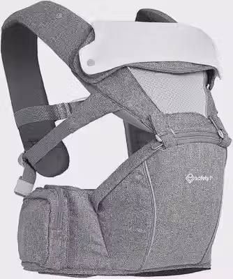 Canguru Safety 1st, Wallaby, Hipseat 5 em 1, 3,5kg a 15kg, Grey