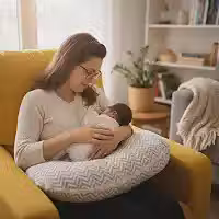 Almofada Amamentação Cinza Zig Zag Conforto E Qualidade! (CHEVRON CINZA E BRANCO)