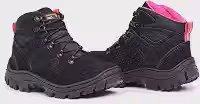 Bota Feminina Trilha Adventure Arizona Blaqueada em Couro Legítimo Palmilha de Gel