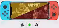 Gamepad para Celular - Controle Sem Fio Bluetooth - Compatível com Android e iOS - Recarregável via USB - Joystick Ergonômico - Suporte para Smartphone Integrado - beplace