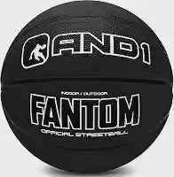 AND1 Fantom Rubber Basketball: Regulamento oficial tamanho 7 (75 cm) Basquete de borracha - Construção de canal profundo, feito para jogos de basquete internos e externos