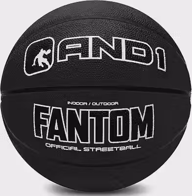 AND1 Fantom Rubber Basketball: Regulamento oficial tamanho 7 (75 cm) Basquete de borracha - Construção de canal profundo, feito para jogos de basquete internos e externos