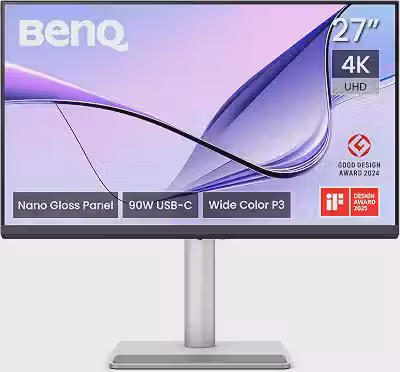 Monitor BenQ MA270UP 27' 4K UHD para MacBook Pro/Air, USB-C Duplo, Power Delivery 90W, Mac Color Match, Hub USB, Gama de Cores P3