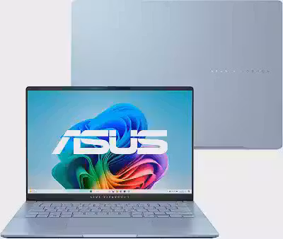 Notebook ASUS Vivobook S 14, Core Ultra 7, 32 GB, 1.0 TB SSD, W11 Home, Tela 14.0'' OLED, Mist Blue - S5406SA-PP097W