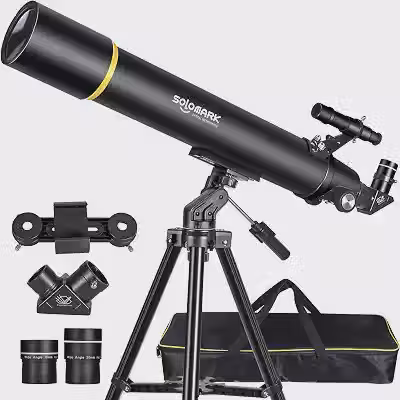 Telescópios para adultos e astronomia iniciante, comprimento de foco de 80