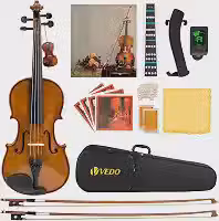 VEDO Conjunto de Violino 4/4 Tamanho Normal Fosco
