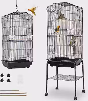 Gaiola para Calopsita 138 * 44 CM, Viveiro para Papagaio, Gaiola Calopsita, Duas Opções de Montagem, Viveiro Calopsita, Inclui Diversos Acessórios, como Lancheira, Palito de Madeira e Prateleira