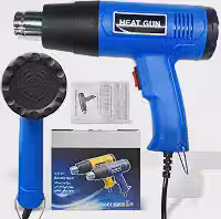 Pistola de Ar Quente 2000W 110V/220V, Temperatura Ajustável 300-550°C,Fluxo de Ar 250-500L/min,Design com Isolamento Duplo,para Remoção de Tinta,Dobra de PVC e Aplicações Profissionais