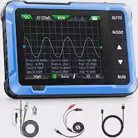 FNIRSI dso-510 osciloscópio portátil/gerador de sinal dds 2 em 1, osciloscópio automotivo portátil digital tft de 2,8 polegadas, largura de banda de 10 mhz, taxa de amostragem de 48 ms/s, fu