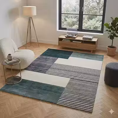 Tapete Belga Estampado 2,00 x 1,40m Para Sala Quarto De Luxo (Estampa 01)