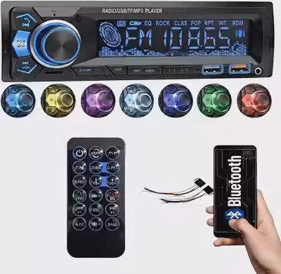 Rádio Automotivo Carro Bluetooth Mp3 Usb Sd Aux 7 Cores Controle Remoto