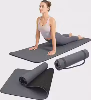 Tapete Yoga Grosso, Pilates, Tapete para Exercício Físico, Premium, Resistente, Macio, Base Antiderrapante, 183cm*61cm, 8mm