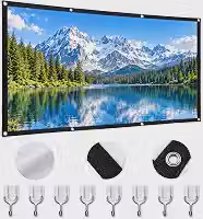 Tela de projeção 120 polegadas dobráve, HD/4K Nítida Sem Reflexos Tela de Projeção Portátil, Instalação Fácil e Rápida, Ideal para Ambientes Domésticos, Escritórios