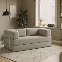 Sofá-cama Flowin Boucle - Cinza